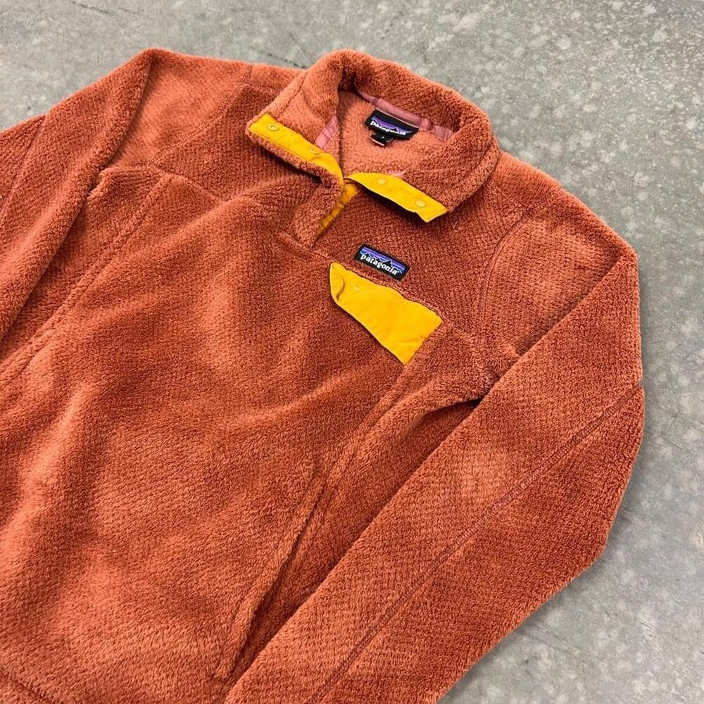 Patagonia Orange and Brown Sweatshirt